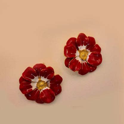 Roses For You Eanmel Flower Earring