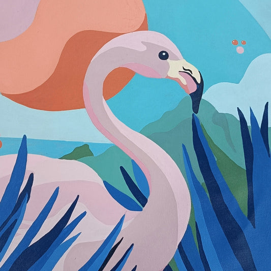 Rainbow Grove Flamingo