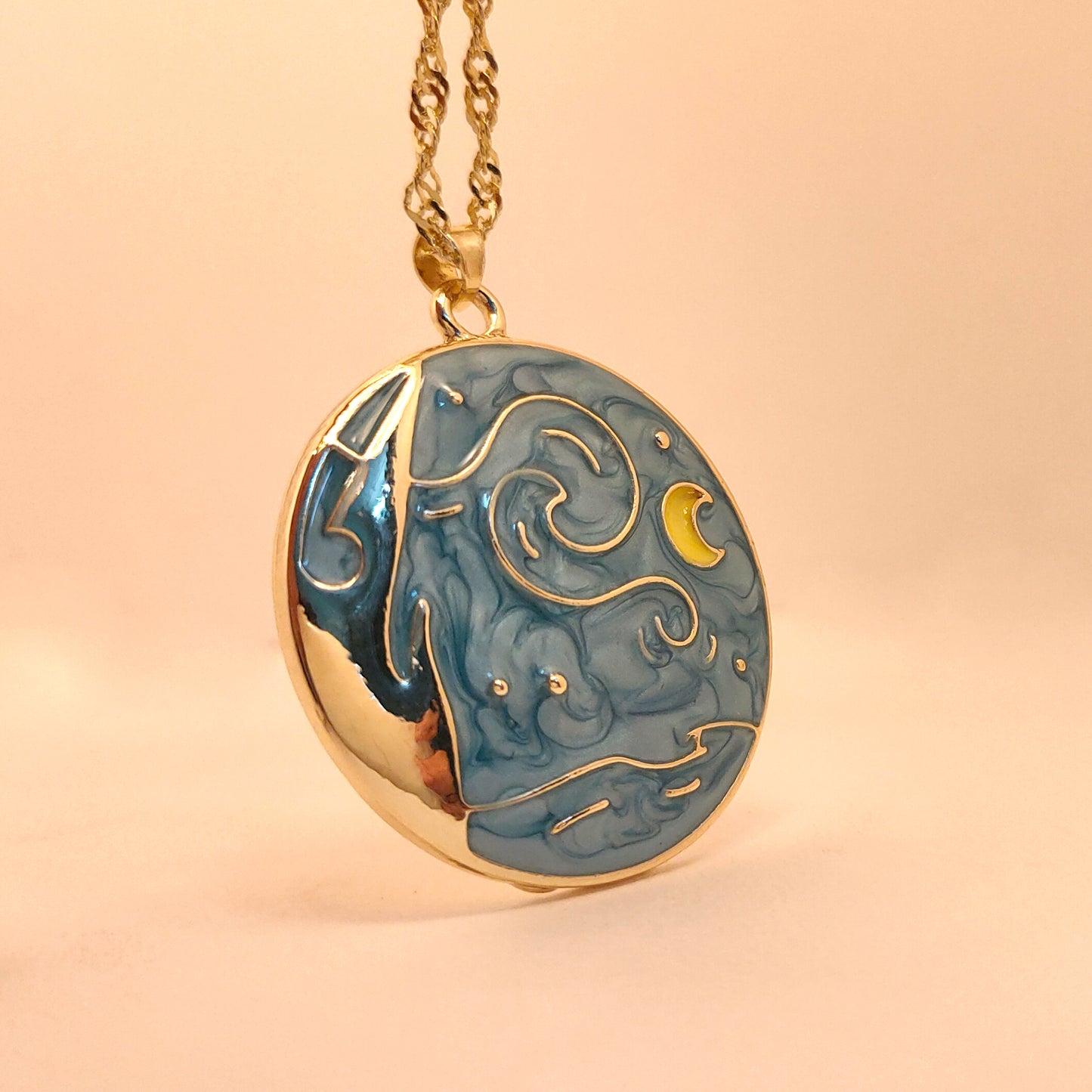 Van Gogh - Starry Night - Enamel Pendant