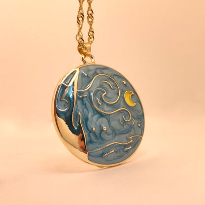 Van Gogh - Starry Night - Enamel Pendant