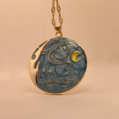 Van Gogh - Starry Night - Enamel Pendant