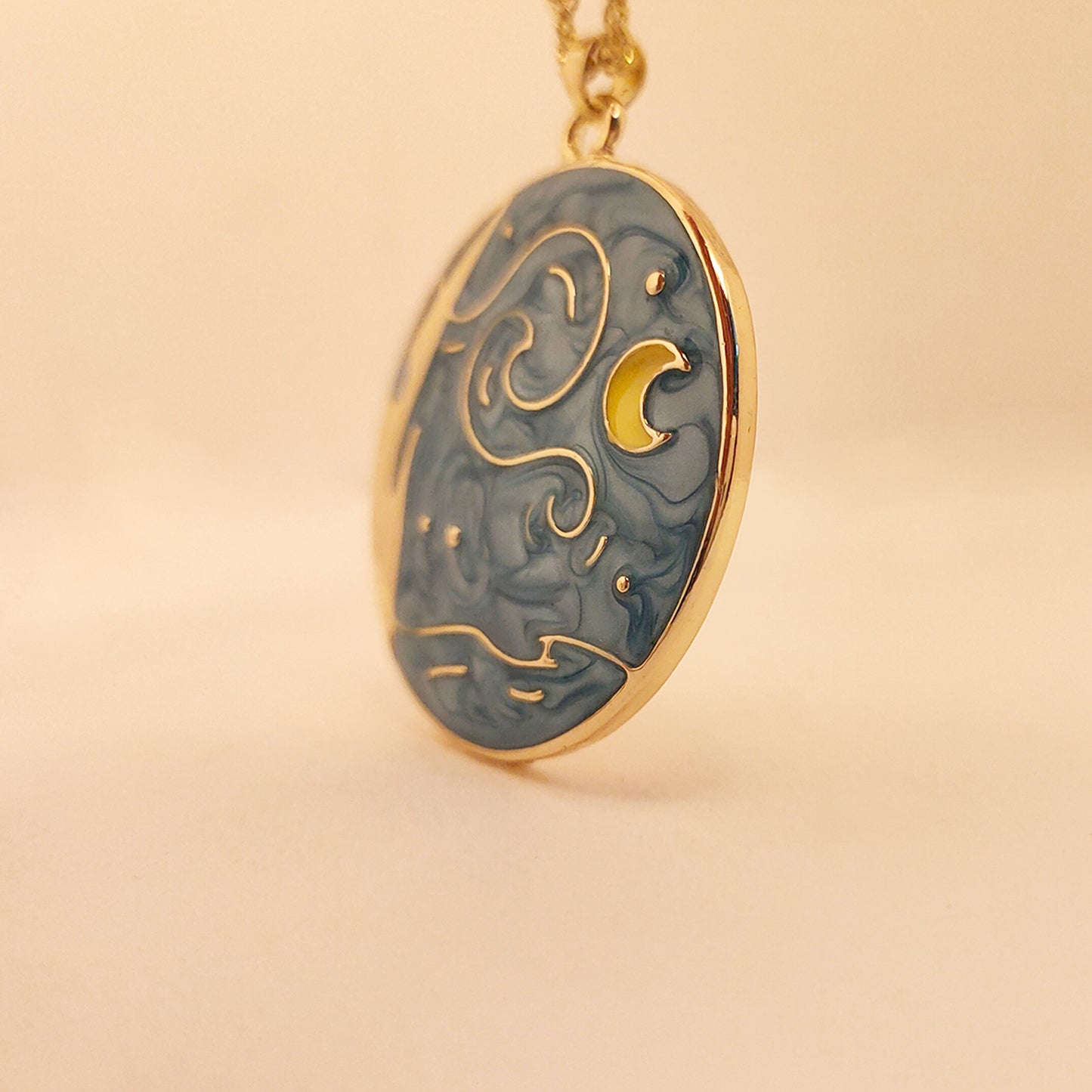 Van Gogh - Starry Night - Enamel Pendant