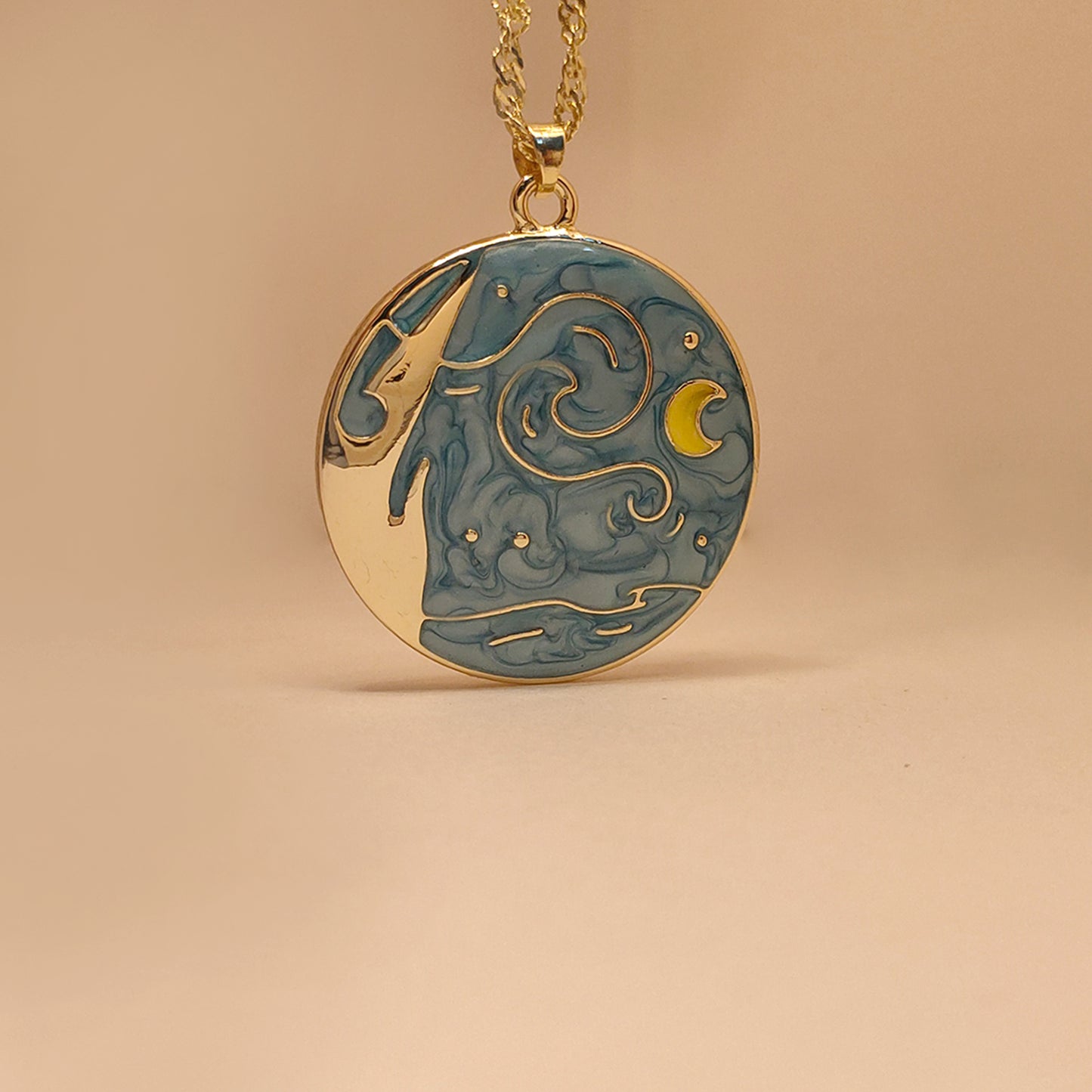 Van Gogh - Starry Night - Enamel Pendant