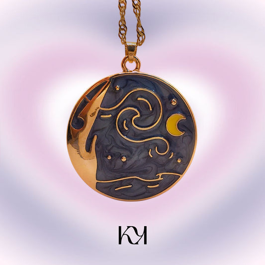 Van Gogh - Starry Night - Enamel Pendant