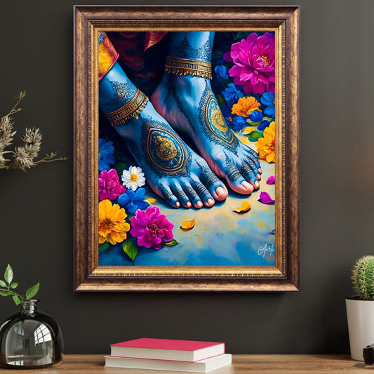 Lord Krishna Feet - Home Décor paintings